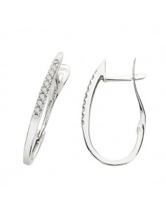 18K PENDIENTES ORO BLANCO 2 MM GROSOR 20 X 11 MM.