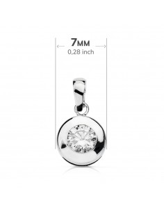 18K COLGANTE ORO BLANCO CHATÓN 7 MM CIRCONITA 2