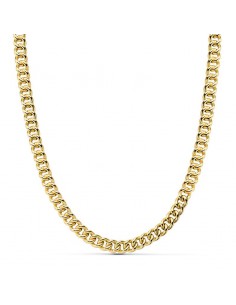 18K CADENA BARBADA HUECA 60CM. 6 MM.