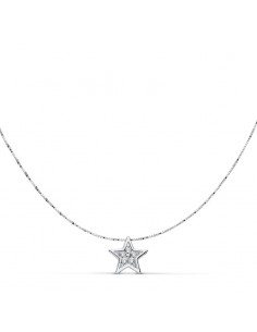 18K COLGANTE ESTRELLA 6 X 6 MM. CADENA 42 CM