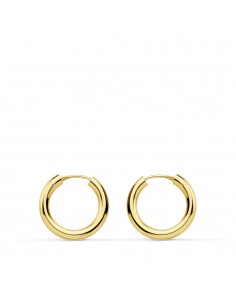 18K AROS ORO AMARILLO REDONDOS LISOS LIGEROS 16 X 2,5 MM