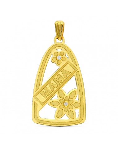 18K COLGANTE ORO AMARILLO LASER MAMA 29X17 MM