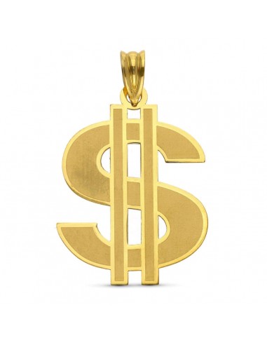 18K COLGANTE ORO AMARILLO LASER DOLAR. 30X22 MM