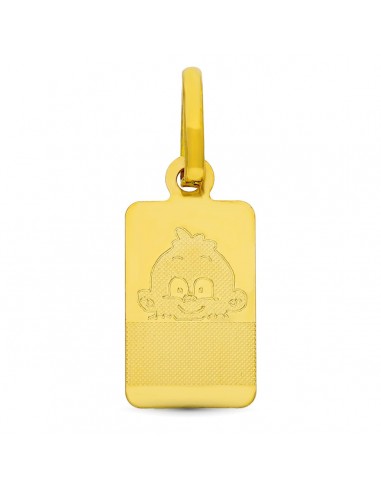 18K PLACA CHAPA ORO AMARILLO BEBE 16X8 MM