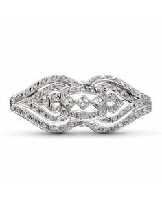 18K BROCHE ORO BLANCO CON CIRCONITAS