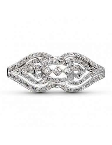 18K BROCHE ORO BLANCO CON CIRCONITAS