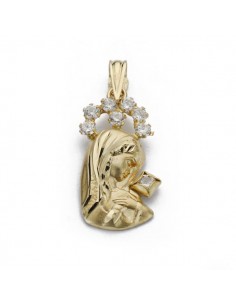 18K COLGANTE ORO AMARILLO VIRGEN NIÑA 20X10 MM