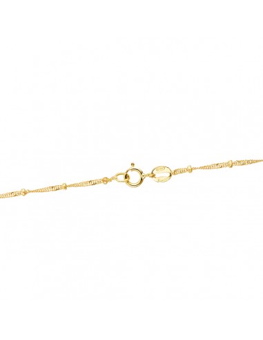 18K CADENA ORO AMARILLO SINGAPUR CON BOLAS LISAS. LARGO: 40 CM - ANCHO: 1,2 MM