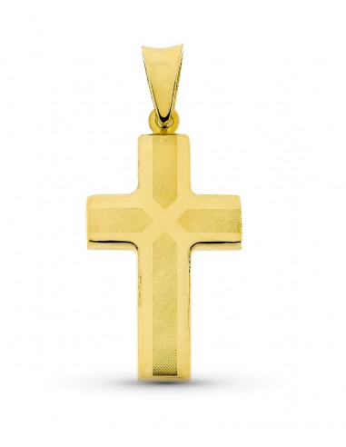 18K CRUZ ORO BLANCO CON CIRCONITA 32X17 MM