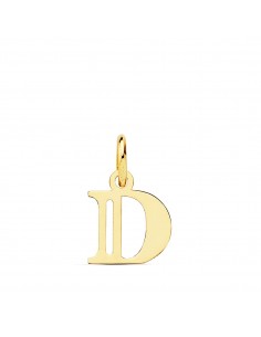 18K COLGANTE ORO AMARILLO LETRA " D " . 11X9 MM