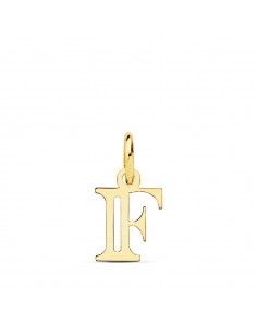 18K COLGANTE ORO AMARILLO LETRA " F " 11X8 MM