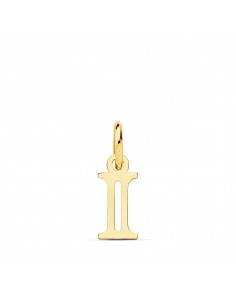 18K COLGANTE ORO AMARILLO LETRA " I " . 11X5 MM