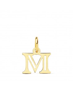 18K COLGANTE ORO AMARILLO LETRA " M " . 12X10 MM