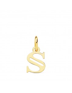 18K COLGANTE ORO AMARILLO LETRA " S " 11X7 MM
