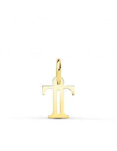 18K COLGANTE ORO AMARILLO LETRA " T " . 11X9 MM
