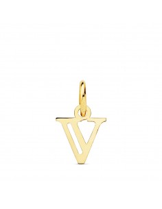 18K COLGANTE ORO AMARILLO LETRA " V " . 11X9 MM