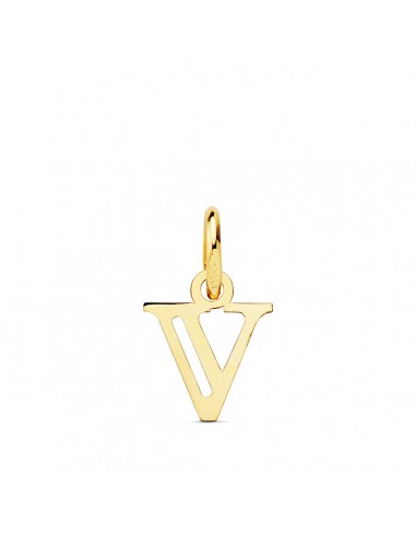 18K COLGANTE ORO AMARILLO LETRA " V " . 11X9 MM