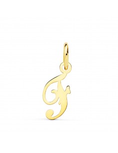 18K COLGANTE ORO AMARILLO LETRA " F " 14X9 MM
