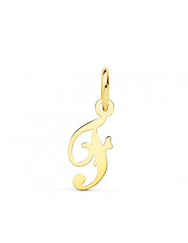 18K COLGANTE ORO AMARILLO LETRA " F " 14X9 MM