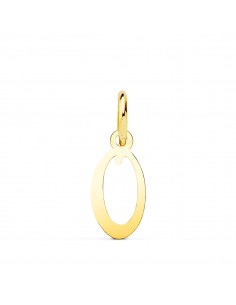 18K COLGANTE ORO AMARILLO LETRA " O " 12X6 MM