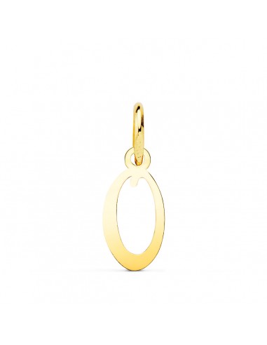 18K COLGANTE ORO AMARILLO LETRA " O " 12X6 MM