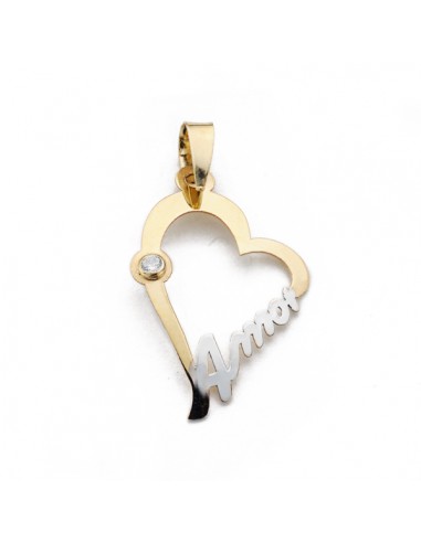 18K COLGANTE ORO AMARILLO CORAZON AMOR 22X15 MM