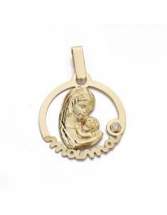 18K COLGANTE MADRE LASER
