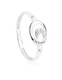 18K SORTIJA ORO BLANCO 2 DIAMANTES NATURALES TALLA BRILLANTE 0.016  QTS. 9X7 MM