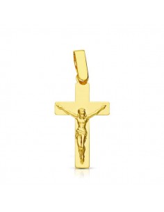 18K CRUZ ORO AMARILLO CON CRISTO. 22X13 MM