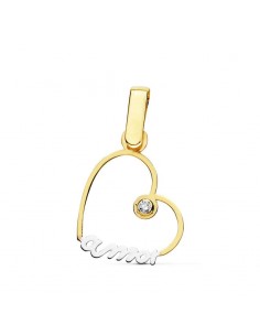 18K COLGANTE ORO AMARILLO CORAZON AMOR 14X14 MM C. AMOR