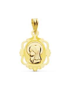18K MEDALLA ORO AMARILLO VIRGEN NIÑA 20X14 MM