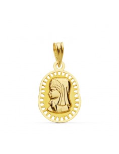 18K MEDALLA ORO AMARILLO VIRGEN NIÑA 19X12 MM