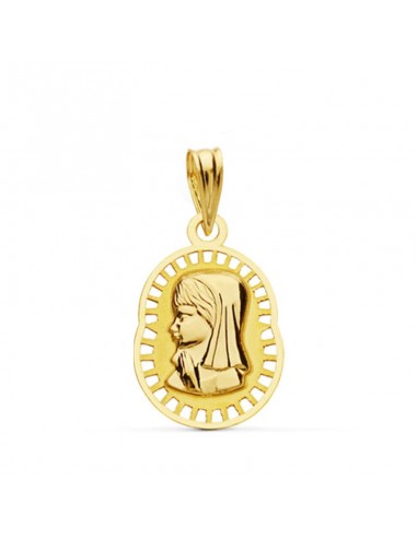 18K MEDALLA ORO AMARILLO VIRGEN NIÑA 19X12 MM