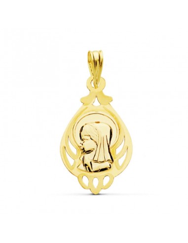 18K MEDALLA ORO AMARILLO VIRGEN NIÑA 21X12 MM