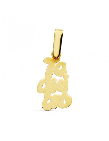 18K COLGANTE ORO AMARILLO " TE QUIERO " LASER. 17X10 MM C. AMOR