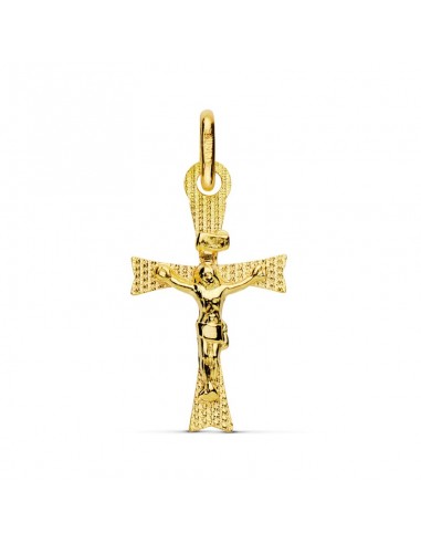 18K CRUZ ORO AMARILLO CON CRISTO. 22X12 MM
