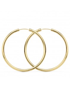 18K AROS REDONDOS LISOS LIGEROS 35 X 2 MM.