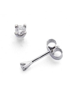 18K PENDIENTES ORO BLANCO DIAMANTES LABORATORIO TALLA BRILLANTE 0 110 QTS VS2-G. CIERRE PRESION