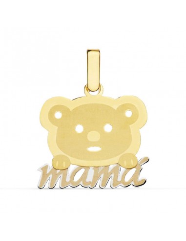 18K COLGANTE BICOLOR MAMA OSO. 21X17 MM