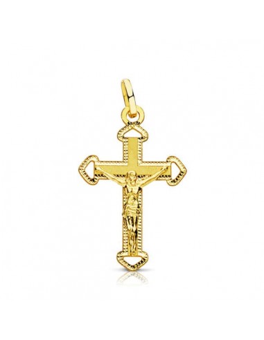 18K CRUZ ORO AMARILLO CON CRISTO. 23X14 MM