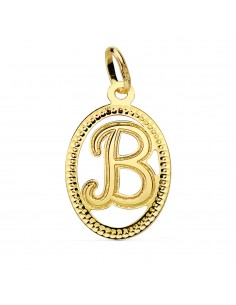 18K COLGANTE ORO AMARILLO INICIAL LETRA B 21X14 MM