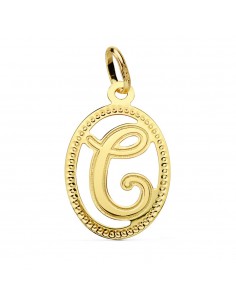 18K COLGANTE ORO AMARILLO INICIAL LETRA C 21X14 MM