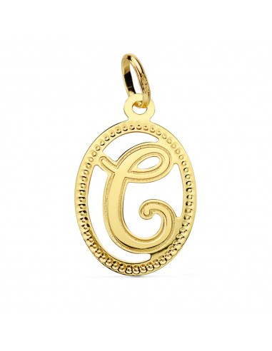 18K COLGANTE ORO AMARILLO INICIAL LETRA C 21X14 MM