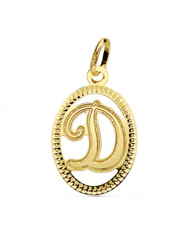 18K COLGANTE ORO AMARILLO INICIAL LETRA D 21X14 MM