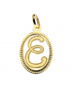 18K COLGANTE ORO AMARILLO INICIAL LETRA E. 21X14 MM