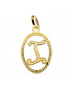 18K COLGANTE ORO AMARILLO INICIAL LETRA I 21X14 MM