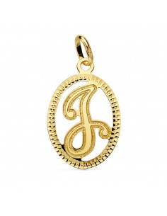 18K COLGANTE ORO AMARILLO INICIAL LETRA J 21X14 MM