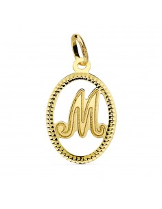 18K COLGANTE ORO AMARILLO INICIAL LETRA M. 21X14 MM