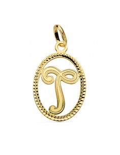 18K COLGANTE ORO AMARILLO INICIAL LETRA T 21X14 MM