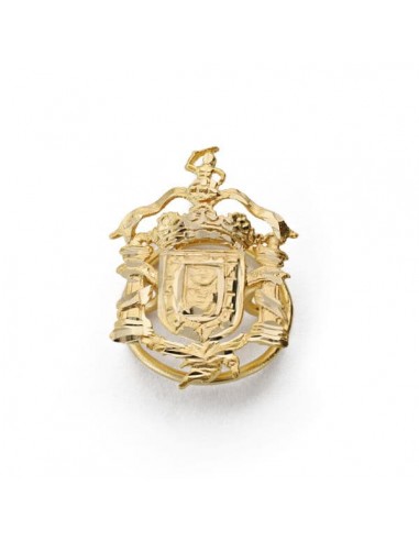18K ESCUDO INSIGNIA DE MELILLA ORO AMARILLO ( ESPAÑA ) 20X14 MM